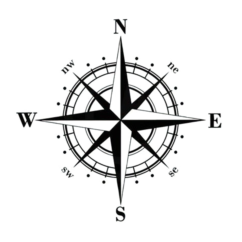 Compass Vinyl Car Sticker