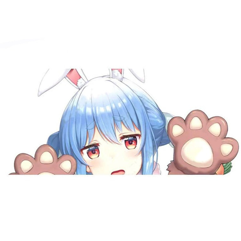 Virtual YouTuber 'Usada Pekora | Worried' Vinyl Car Peeker Sticker