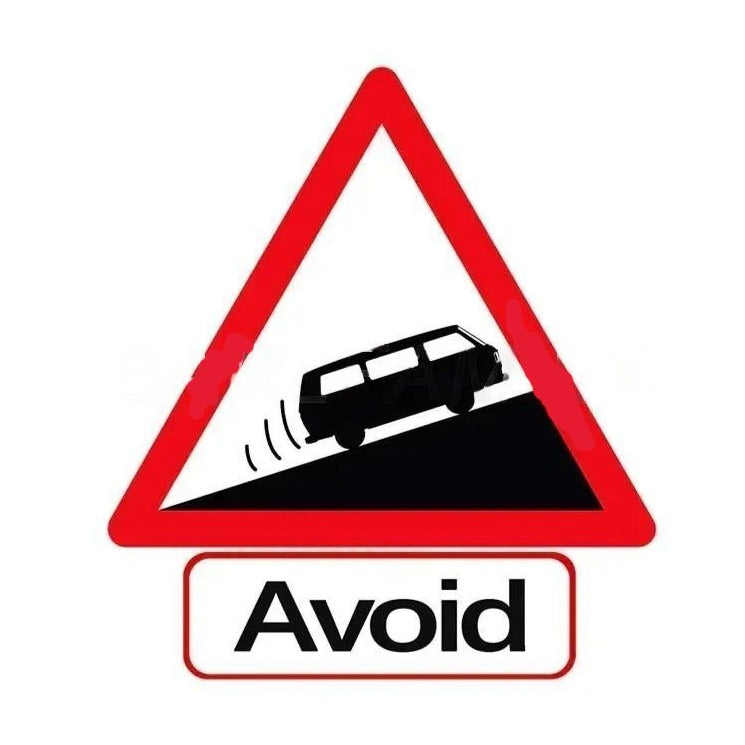 Steep Ascent  'Avoid | Campervan' Vinyl Car Sticker