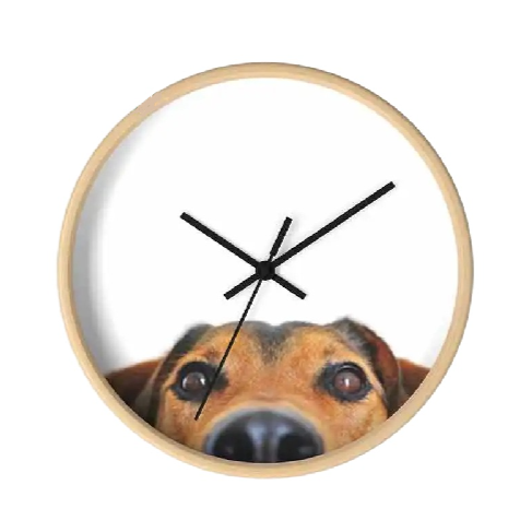 Wall Clock 'Peeking Dog' Vinyl Car Sticker