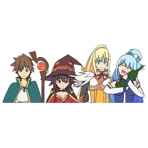 KonoSuba 'Aqua and Serious Friends' Vinyl Car Peeker Sticker