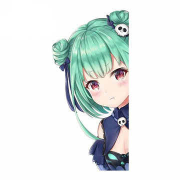 Virtual YouTuber 'Uruha Rushia | Serious' Vinyl Car Peeker Sticker