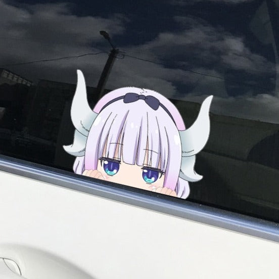 Miss Kobayashi's Dragon Maid 'Kanna | Serious' Vinyl Car Peeker Sticker