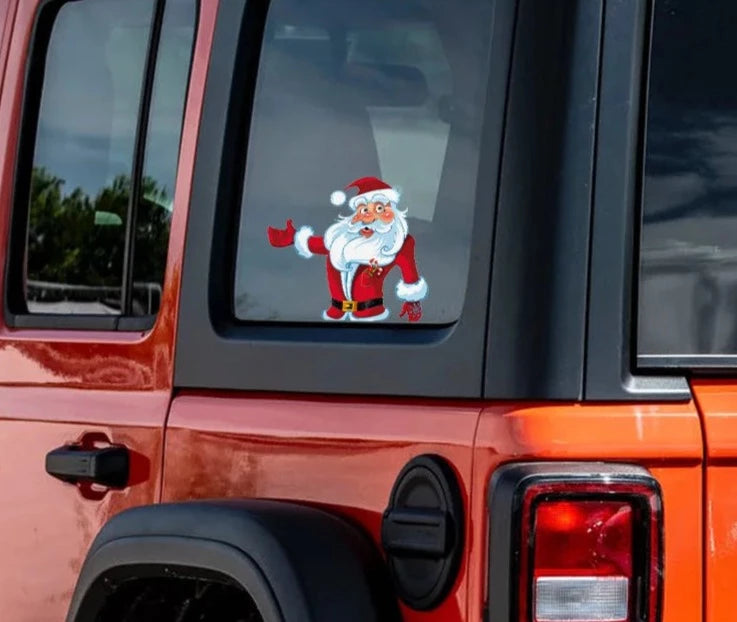 Christmas 'Santa Claus | Welcoming' Vinyl Car Sticker