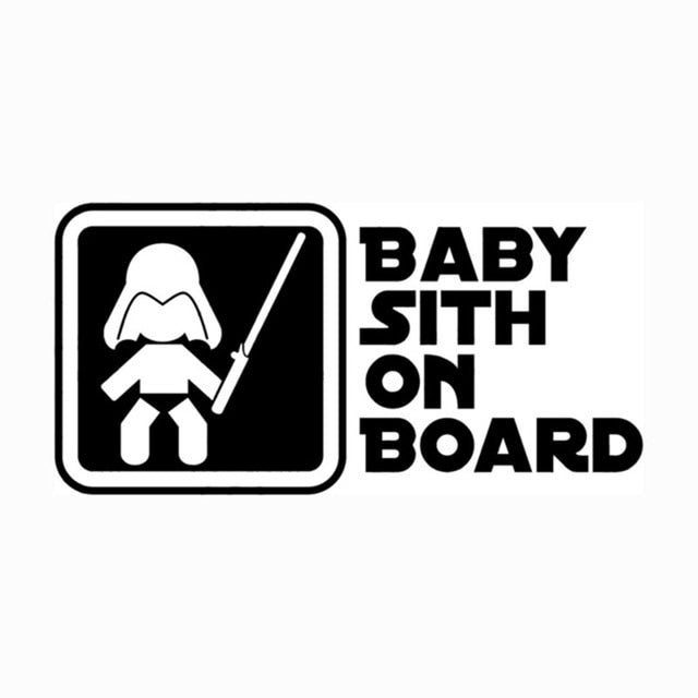 Star Wars 'Baby Sith On Board' Vinyl Car Sticker