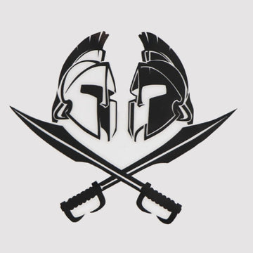 The 300 Spartans 'Helmet and Swords' Vinyl Car Sticker