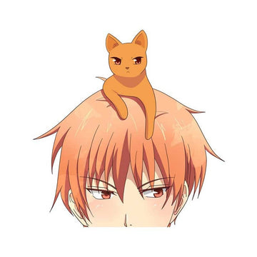 Fruits Basket 'Kyo And Cat | Shy' Vinyl Car Peeker Sticker