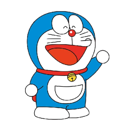 Doraemon 'Happy | Right' Vinyl Car Sticker
