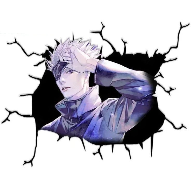 Jujutsu Kaisen 'Gojo Peeking | Blue 2.0' Car Window Vinyl Sticker