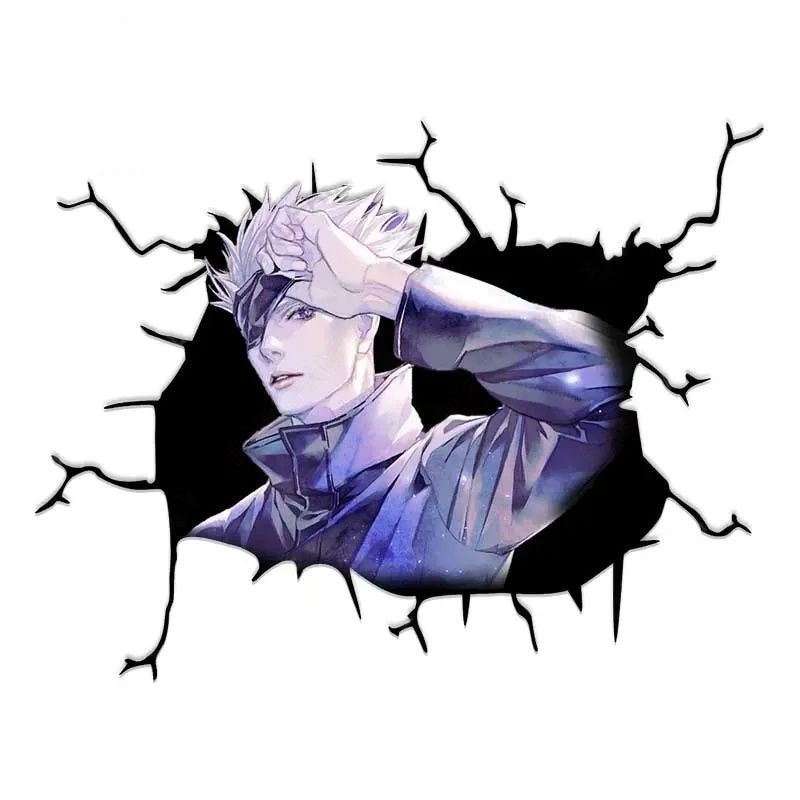 Jujutsu Kaisen 'Gojo Peeking | Blue 2.0' Car Window Vinyl Sticker