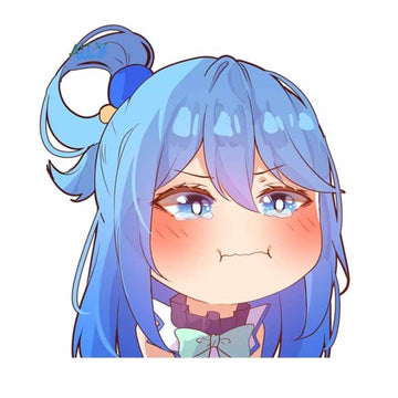 Konosuba 'Crying Young Aqua' Vinyl Car Sticker