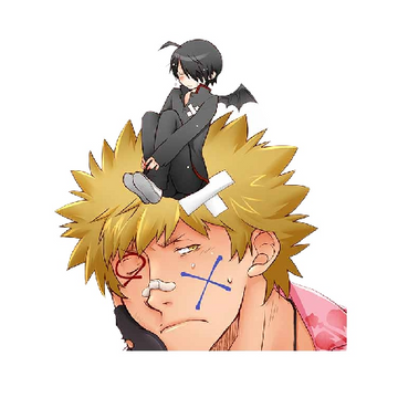 Monogatari Series 'Koyomi And Meme | Sad' Vinyl Car Peeker Sticker