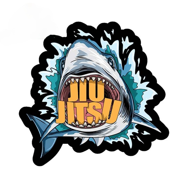 Jiu Jitsu 'Shark Open Mouth' Vinyl Car Sticker