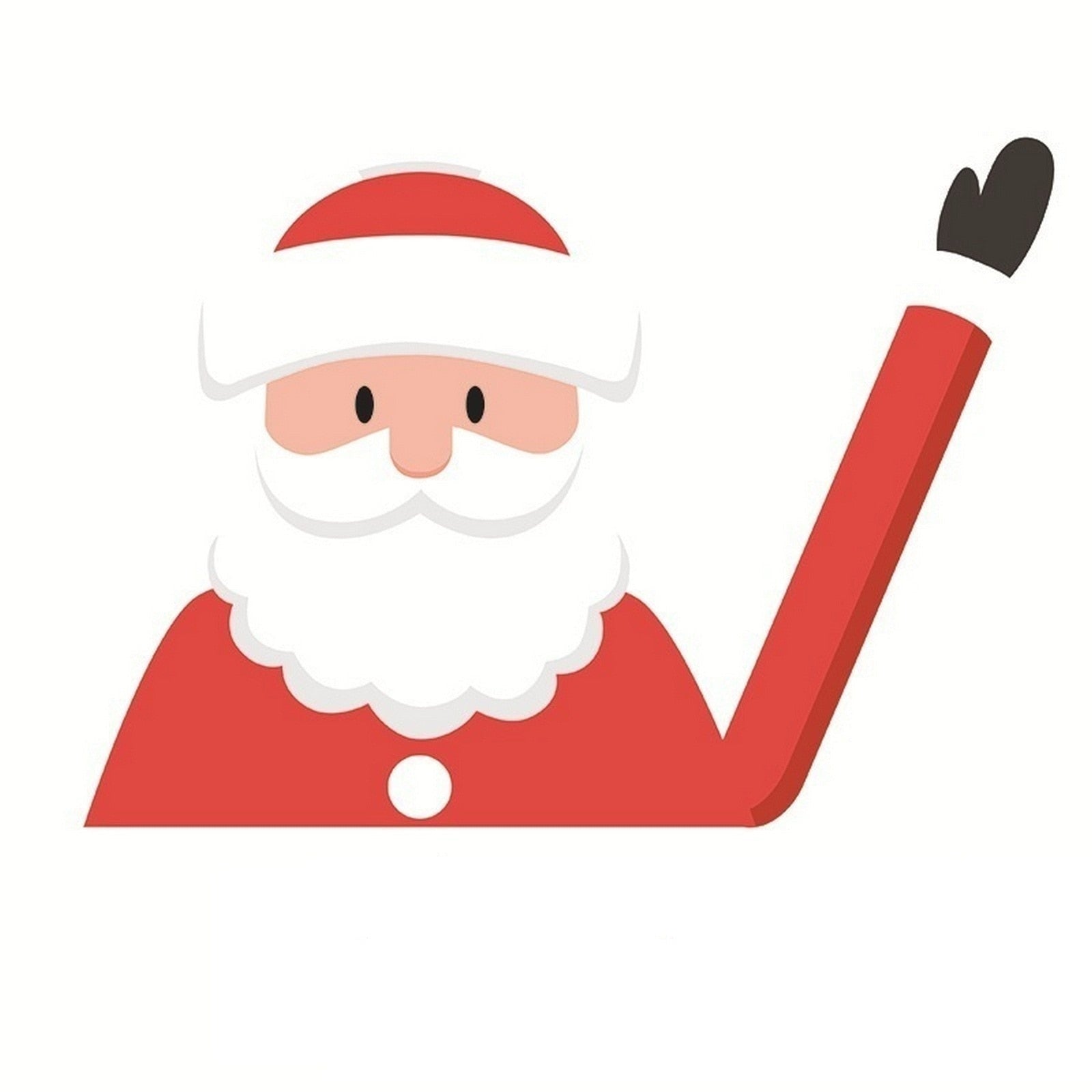 Santa Claus 'Comic | Arm Waving' Vinyl Car Wiper Sticker