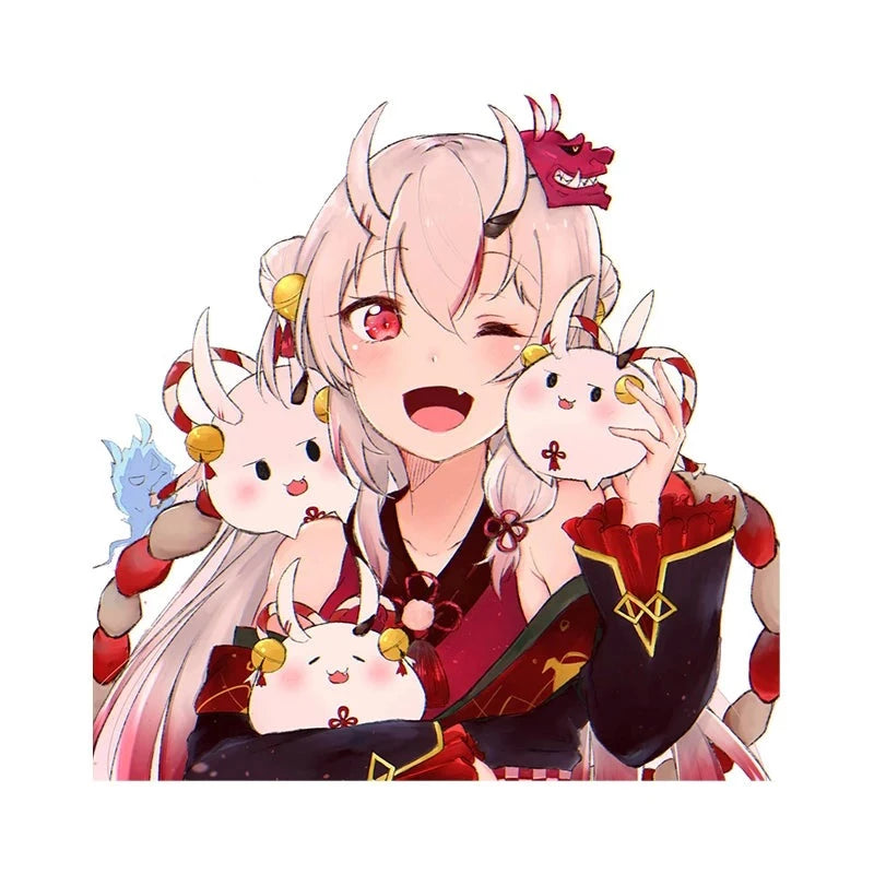 Virtual YouTuber 'Nakiri Ayame | Poyoyo Mascots' Vinyl Car Sticker