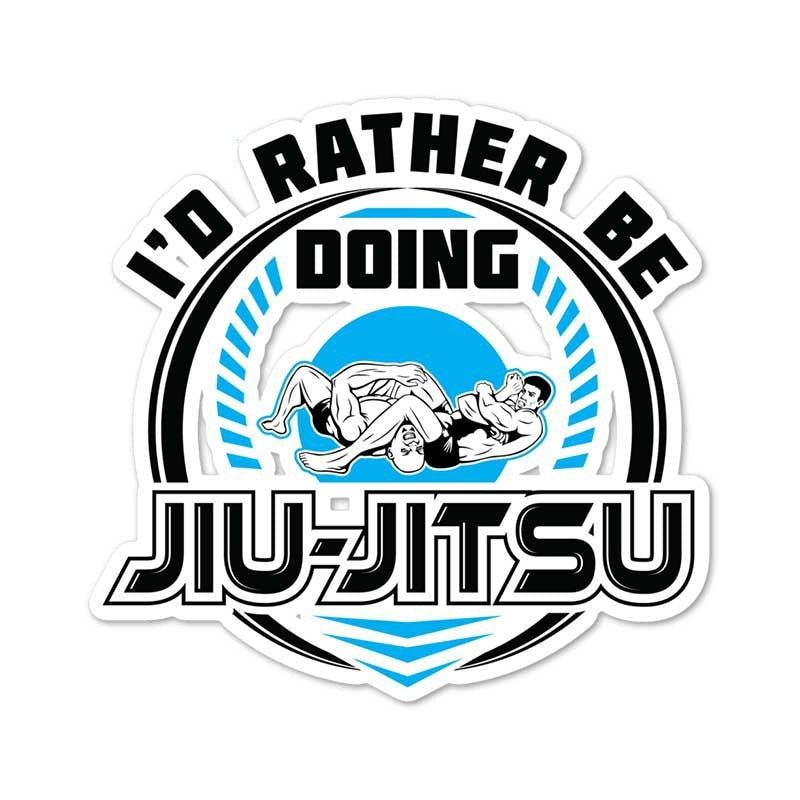 Jiu Jitsu 'I'd Rather Be Doing Jiu Jitsu' Vinyl Car Sticker