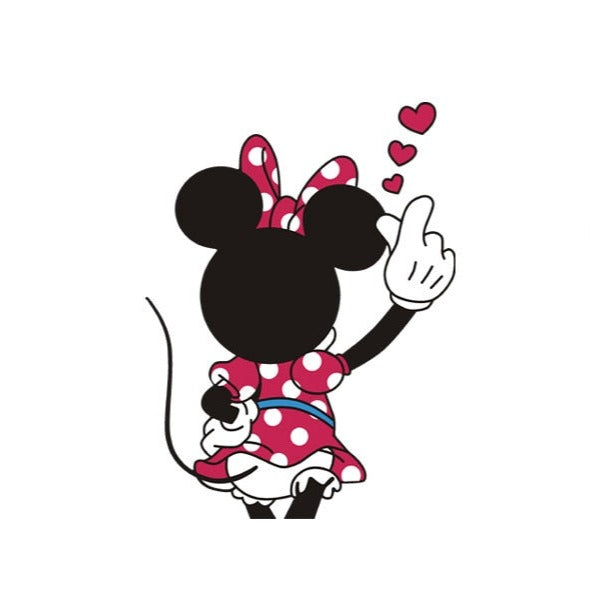 Mickey Mouse 'Minnie Back | Hand Heart' Vinyl Car Sticker