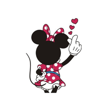 Mickey Mouse 'Minnie Back | Hand Heart' Vinyl Car Sticker