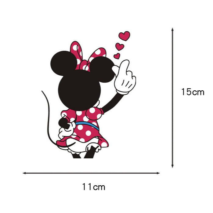 Mickey Mouse 'Minnie Back | Hand Heart' Vinyl Car Sticker