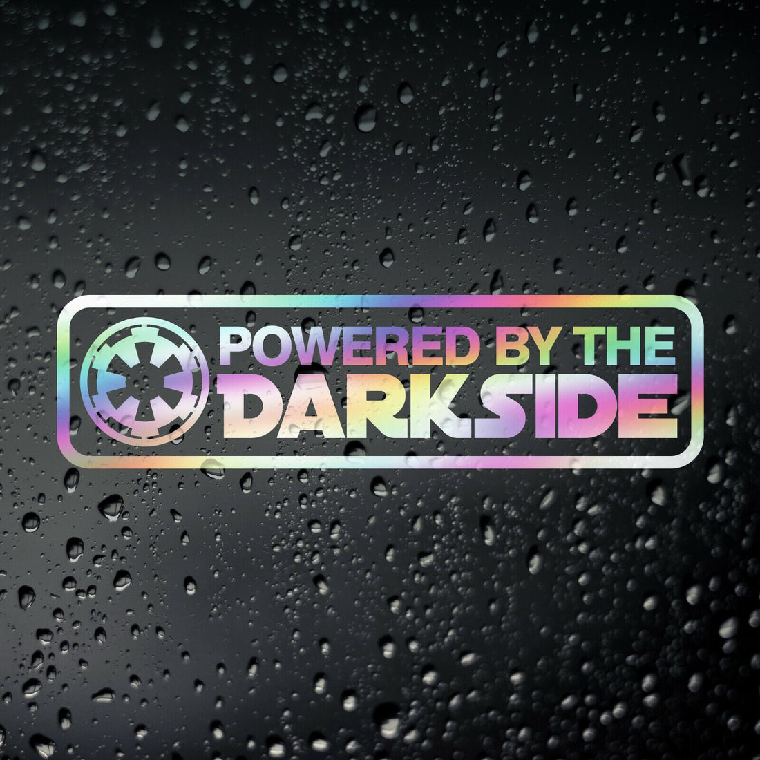 Powered By The Darkside 'Imperial Logo' Vinyl Car Sticker