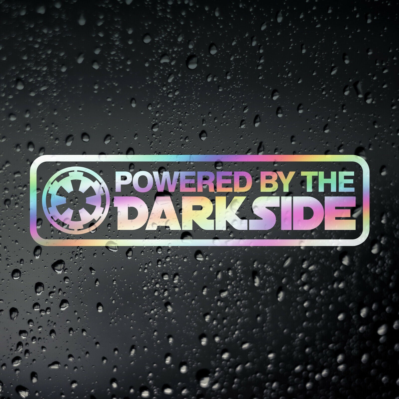 Powered By The Darkside 'Imperial Logo' Vinyl Car Sticker