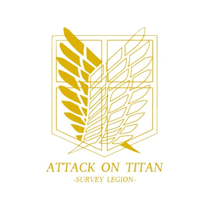 Attack On Titan 'Survey Legion | Golden Wing of Freedom' Vinyl Car Sticker