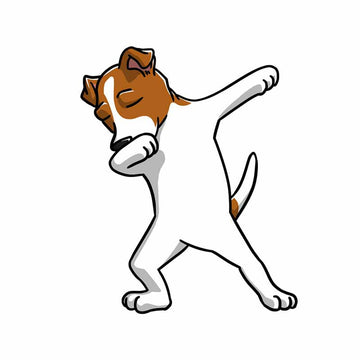 Jack Russell Terrier Dog 'Dabbing' Vinyl Car Sticker