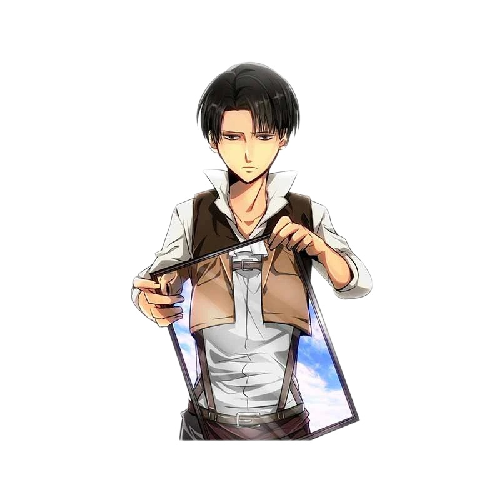 Attack on Titan 'Levi Ackerman | Holding Frame Glass' Vinyl Car Sticker