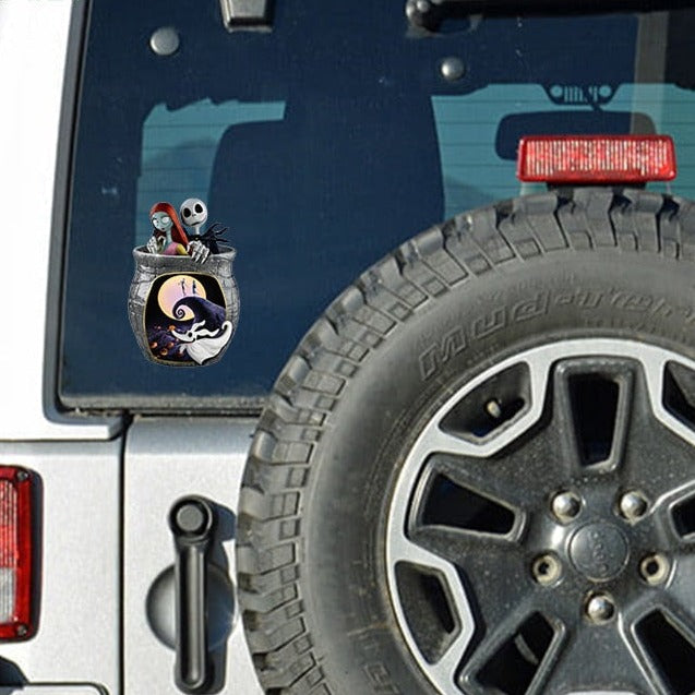 The Nightmare Before Christmas 'Jack And Sally | Vase' Vinyl Car Sticker