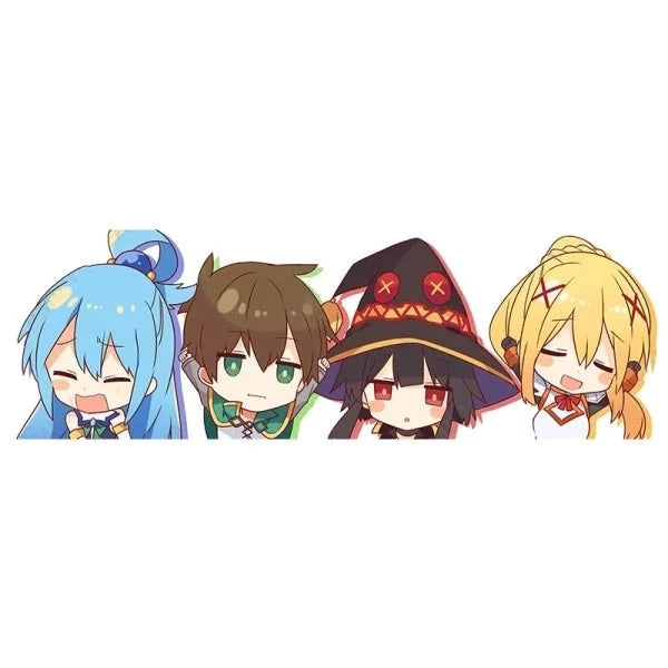 KonoSuba 'Aqua with Chilling Friends' Vinyl Car Peeker Sticker