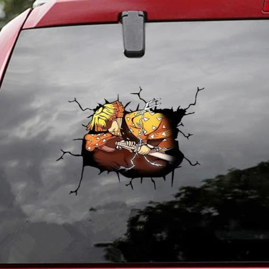 Demon Slayer 'Zenitsu | Sleeping Attack' Car Window Vinyl Sticker