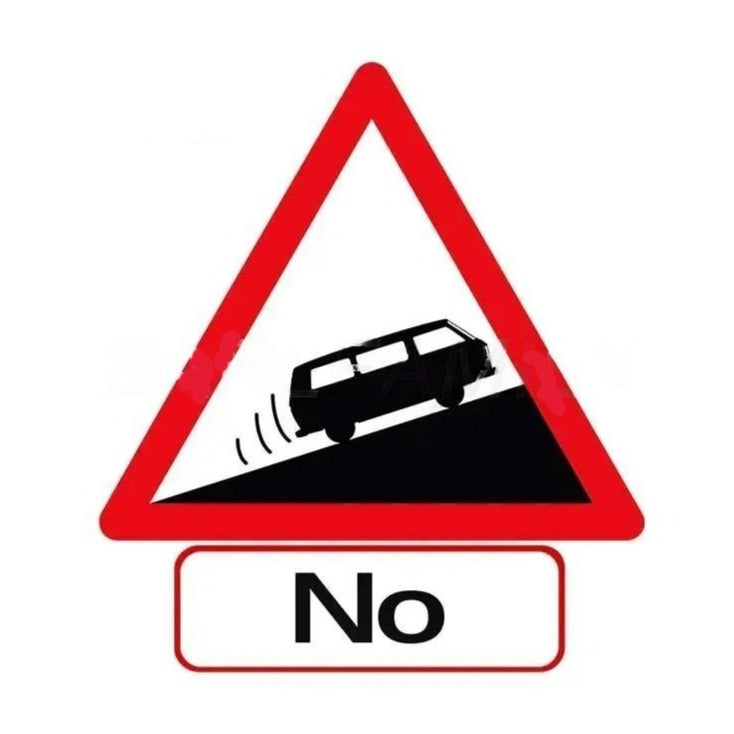 Steep Ascent 'No | Campervan' Vinyl Car Sticker