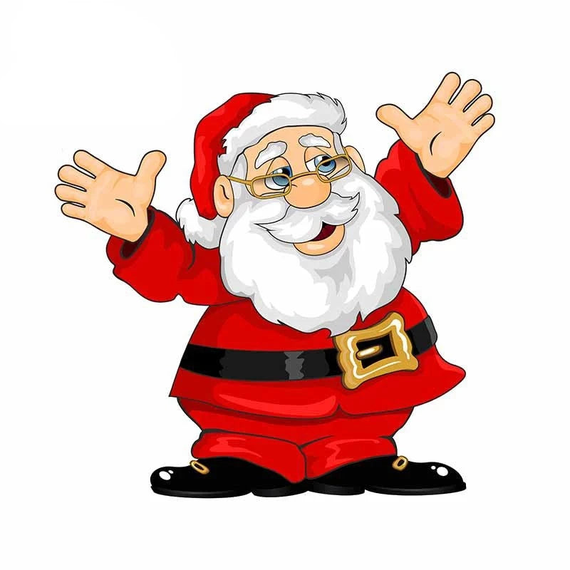 Christmas 'Santa Claus | Raised Hands' Vinyl Car Sticker