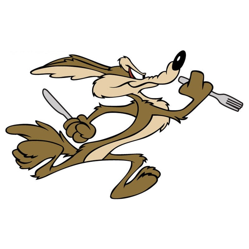Looney Tunes 'Hungry Cayote | Right ' Vinyl Car Sticker