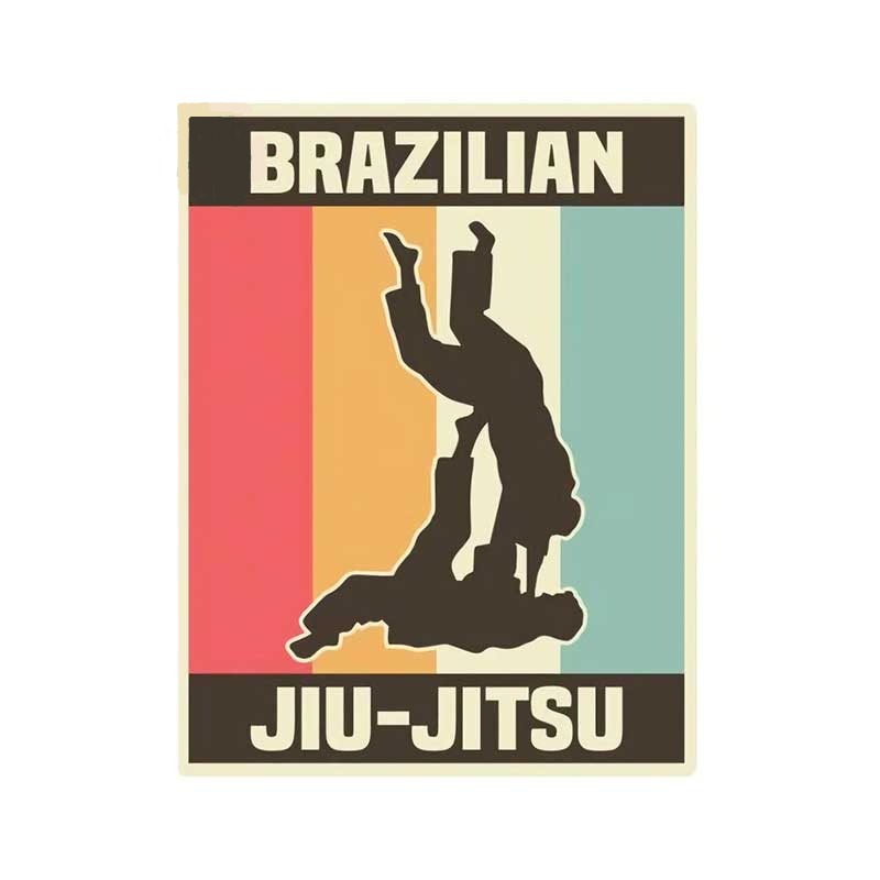 Brazilian Jiu-Jitsu 'Fighters Attack' Vinyl Car Sticker