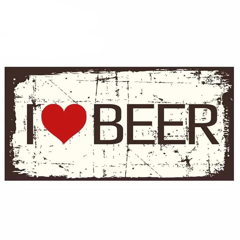 Strong Drink 'I Love Beer'  Vinyl Car Sticker