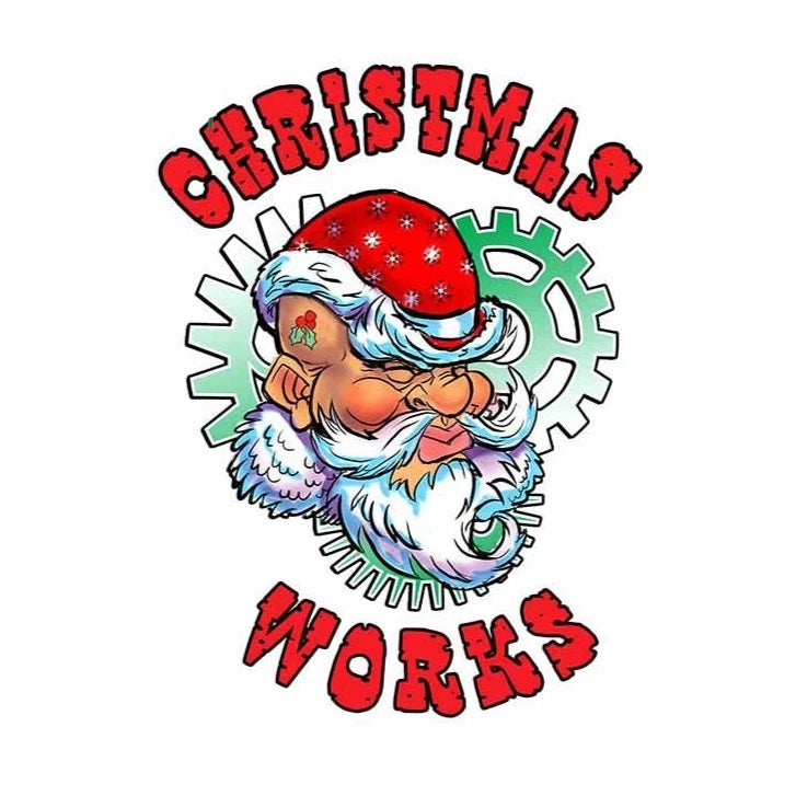 Mechanic 'Christmas Works' Vinyl Car Sticker