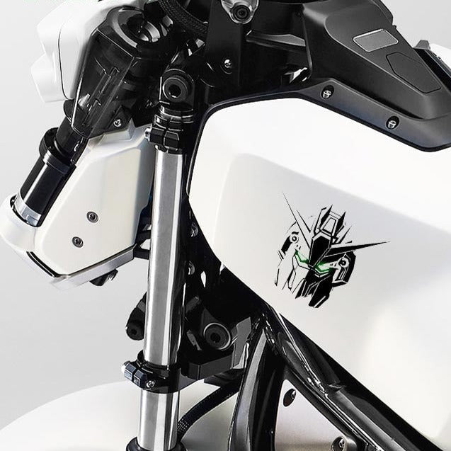 Gundam 'Black and White Face' Vinyl Car Sticker