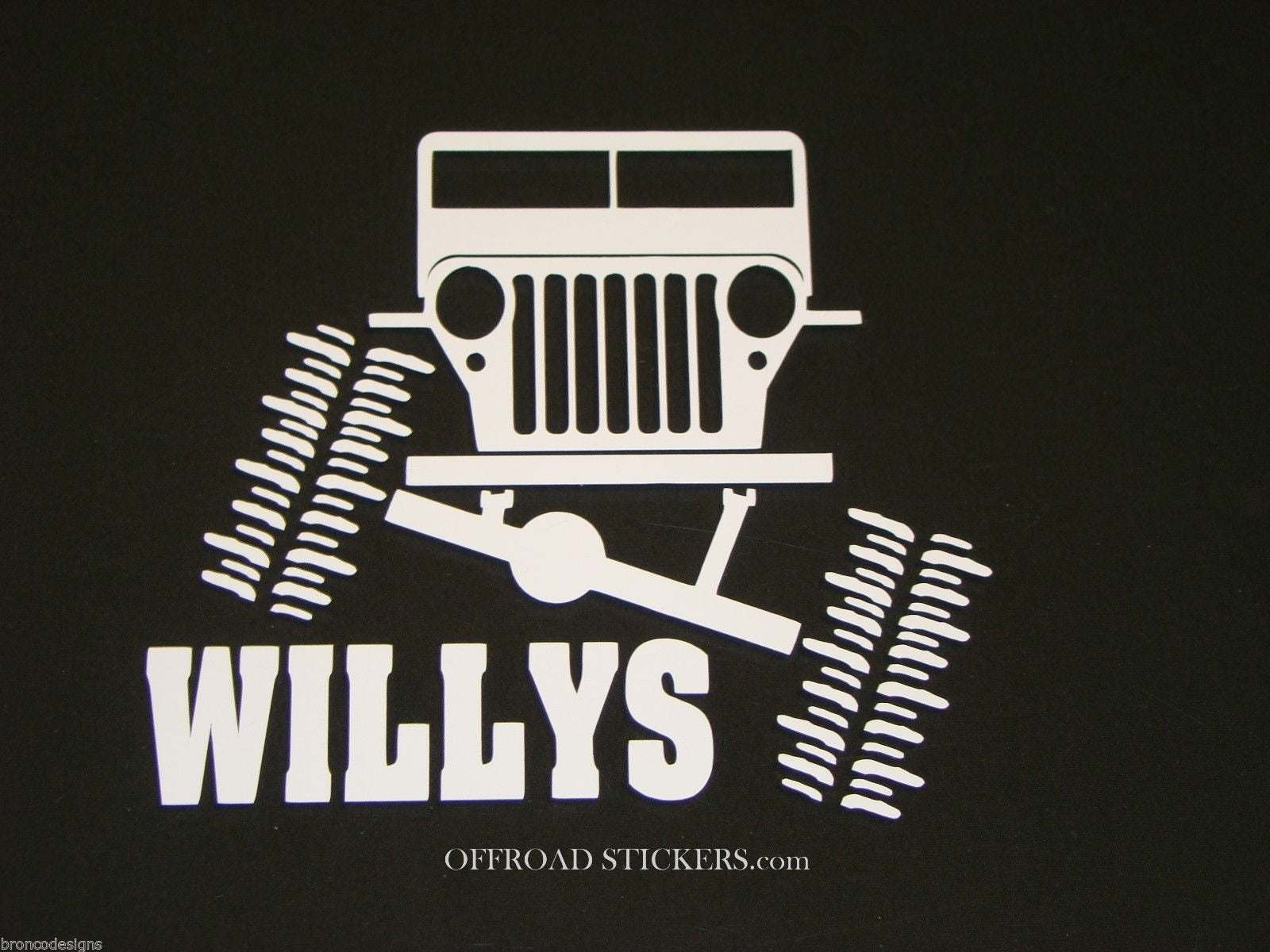 Jeep 'Willys | Offroad Stickers.Com' Vinyl Car Sticker