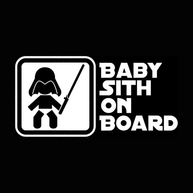 Star Wars 'Baby Sith On Board' Vinyl Car Sticker