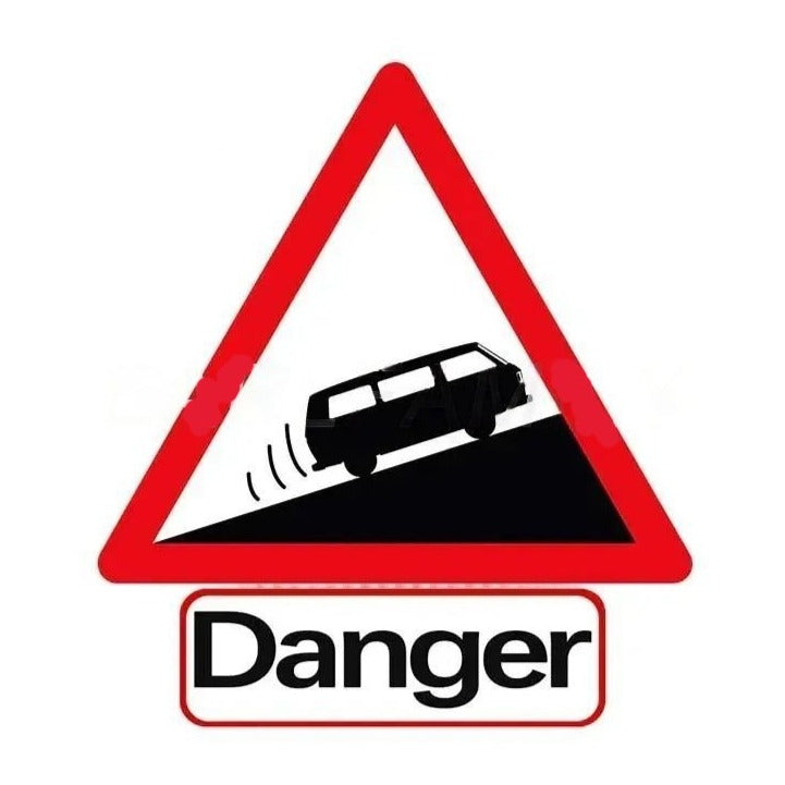 Steep Ascent 'Danger | Campervan' Vinyl Car Sticker