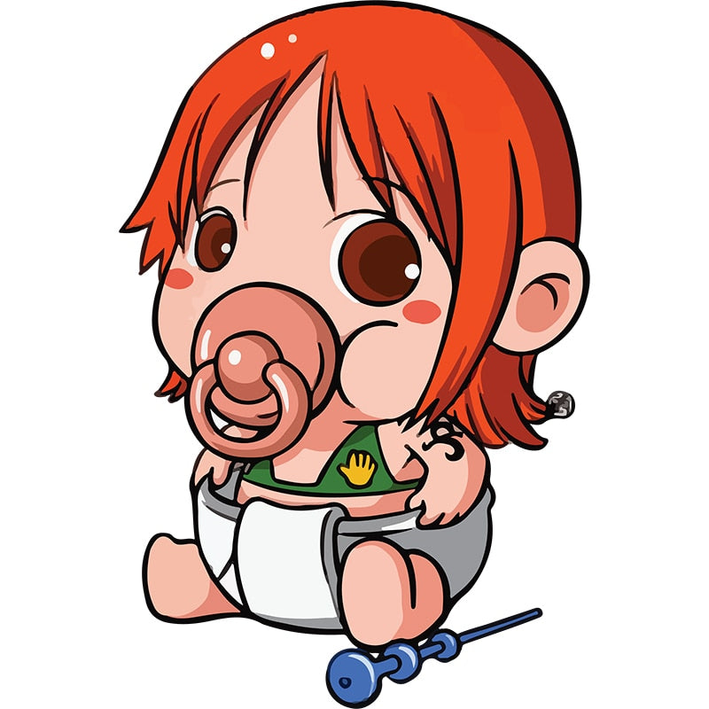 One Piece 'Baby Nami | Sucking Pacifier' Vinyl Car Sticker