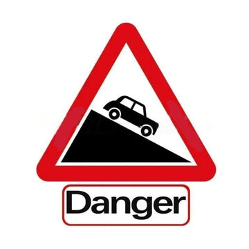 Steep Descent 'Danger | Car' Vinyl Car Sticker