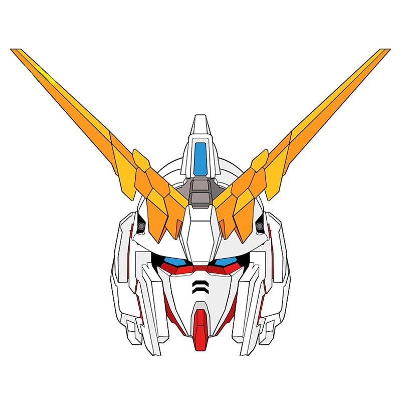 Mobile Suit 'Unicorn Gundam | Head' Vinyl Car Sticker