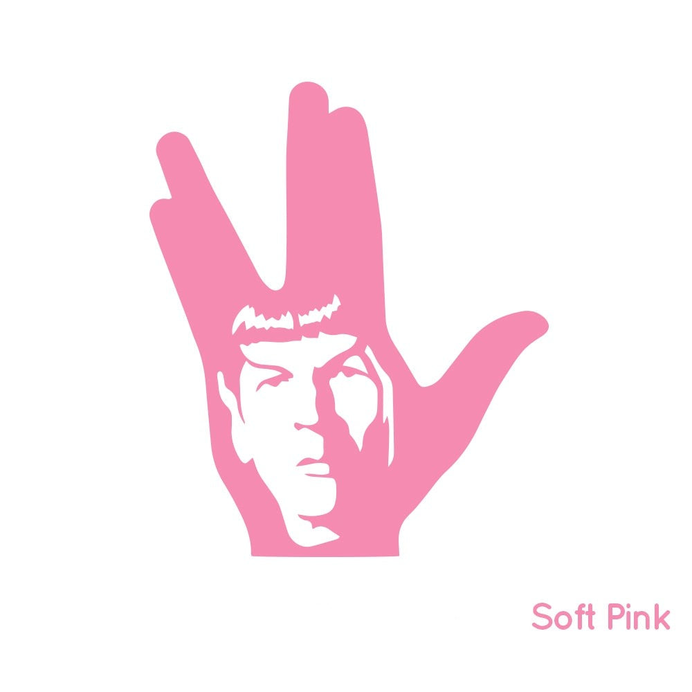 Star Trek 'Spock Face | Vulcan Salute' Vinyl Car Sticker