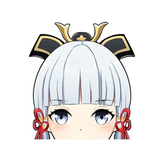 Genshin Impact 'Kamisato | Flushed' Vinyl Car Peeker Sticker