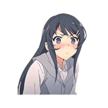 Bunny Girl 'Mai Sakurajima | Scared' Vinyl Car Peeker Sticker