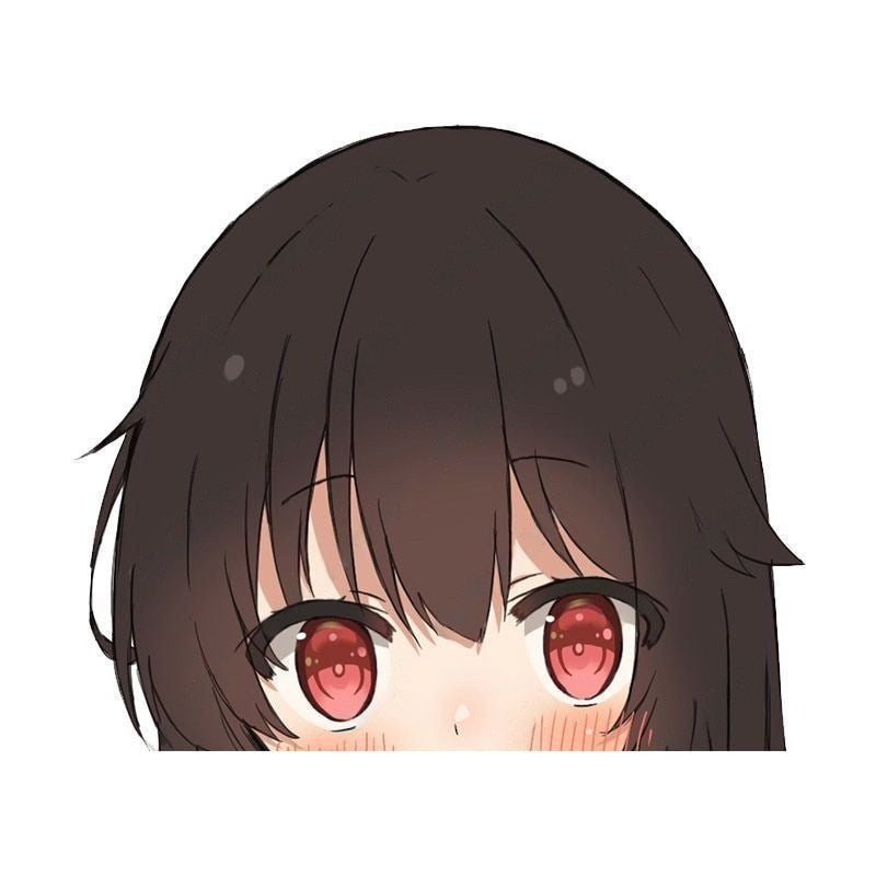 KonoSuba 'Megumin | Blushed' Vinyl Car Peeker Sticker
