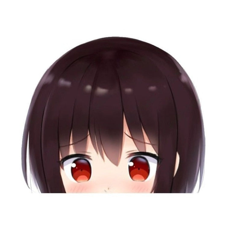 KonoSuba 'Megumin | Surprised' Vinyl Car Peeker Sticker