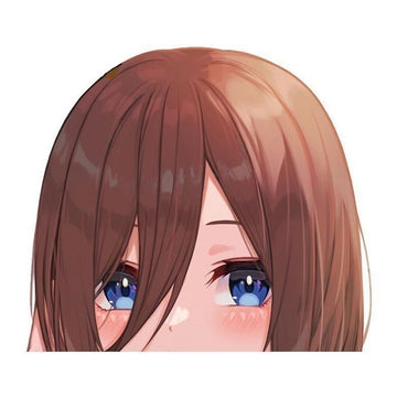The Quintessential Quintuplets 'Miku | Puffy Eyes' Vinyl Car Peeker Sticker